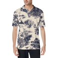 thumbnail image 1 of CCRFTGI Mens Hawaiian Shirt 3xl Cotton Short Sleeve Polo Shirts Summer Plain Men Shirts Vacation Palm Trees Graphic Button Up Tshirt,Beige XL, 1 of 5