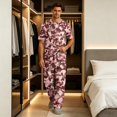 thumbnail image 1 of CCRFTGI Mens Pajamas Lightweight Camo Short Sleeve Two Piece Pajama Outfit Loose Drawstring Pants with Deep Pockets Breathable Pjs Coffee 2XL, 1 of 6