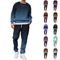 thumbnail image 1 of CCRFTGI Mens Sweatsuits Set 2 Piece Big and Tall Casual Sports Pullover Sweatshirt with Jogging Pants Fall Fashion Gym Workout Matching Outfits Blue 4XL, 1 of 5