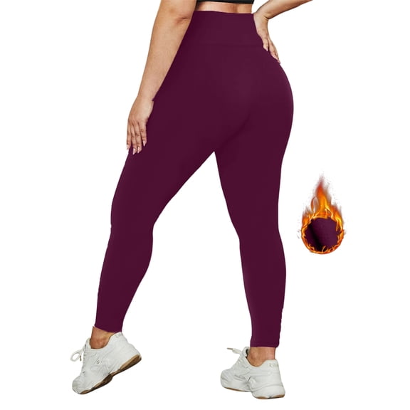 CCRFTGI PLus size womens leggings Butt Lifting High Waist Booty Scrunch Gym Yoga Pants Sport Active Activewear Athletic Tummy Control Workout Leggings Wine XL