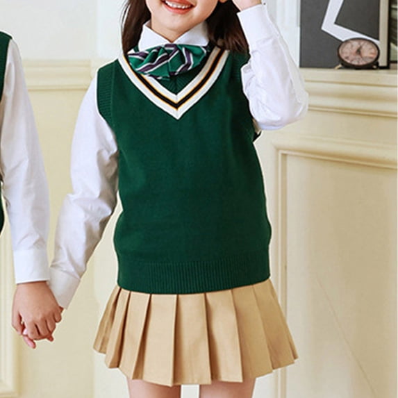 CCRFTGI Pleated Skirt for Children Girls 7-8 High Waist Athletic Tennis School Uniform 2026 Summer Skirt Beige 9-10 Years