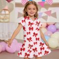 thumbnail image 1 of CCRFTGI Polo Dresses for Kids Girls Size 10-12 School Uniform Casual Bowknot Print Pleated Flare Skater Polo Dresses Back To School Summer Button-Down Collar Pique Polo Dress Hot Pink 9-10 Years, 1 of 5