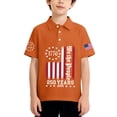 thumbnail image 1 of CCRFTGI Polo Shirts for Kids Girls Size 10-12 Patriotic Shirt We The People Polo Shirts School Uniform Athletic Sport Print Lapel Button Collared Polo Summer Tops Orange 9-10 Years, 1 of 7