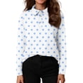 thumbnail image 1 of CCRFTGI Polo Shirts for Kids Girls Size 7 School Uniform Polka Dots Shirt Athletic Tennis Button Up Collared Polo Lightweight Quick Dry Summer Tops Light Blue 13-14 Years, 1 of 5