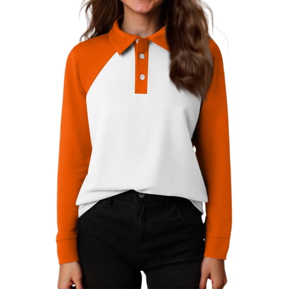 CCRFTGI Polo Shirts for Kids Girls Size 8 Uniform raglan Color block Shirt Athletic Tennis Pique Collared Polo Casual Quick Dry Summer Tops Saffron 7-8 Years