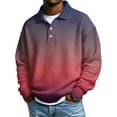 thumbnail image 1 of CCRFTGI Polo Shirts for Men Big and Tall Waffle V Neck Collared Sweatshirts Comfy Quarter Button Shirts Workout Long Sleeve Fall Winter Pullovers Navy M, 1 of 3