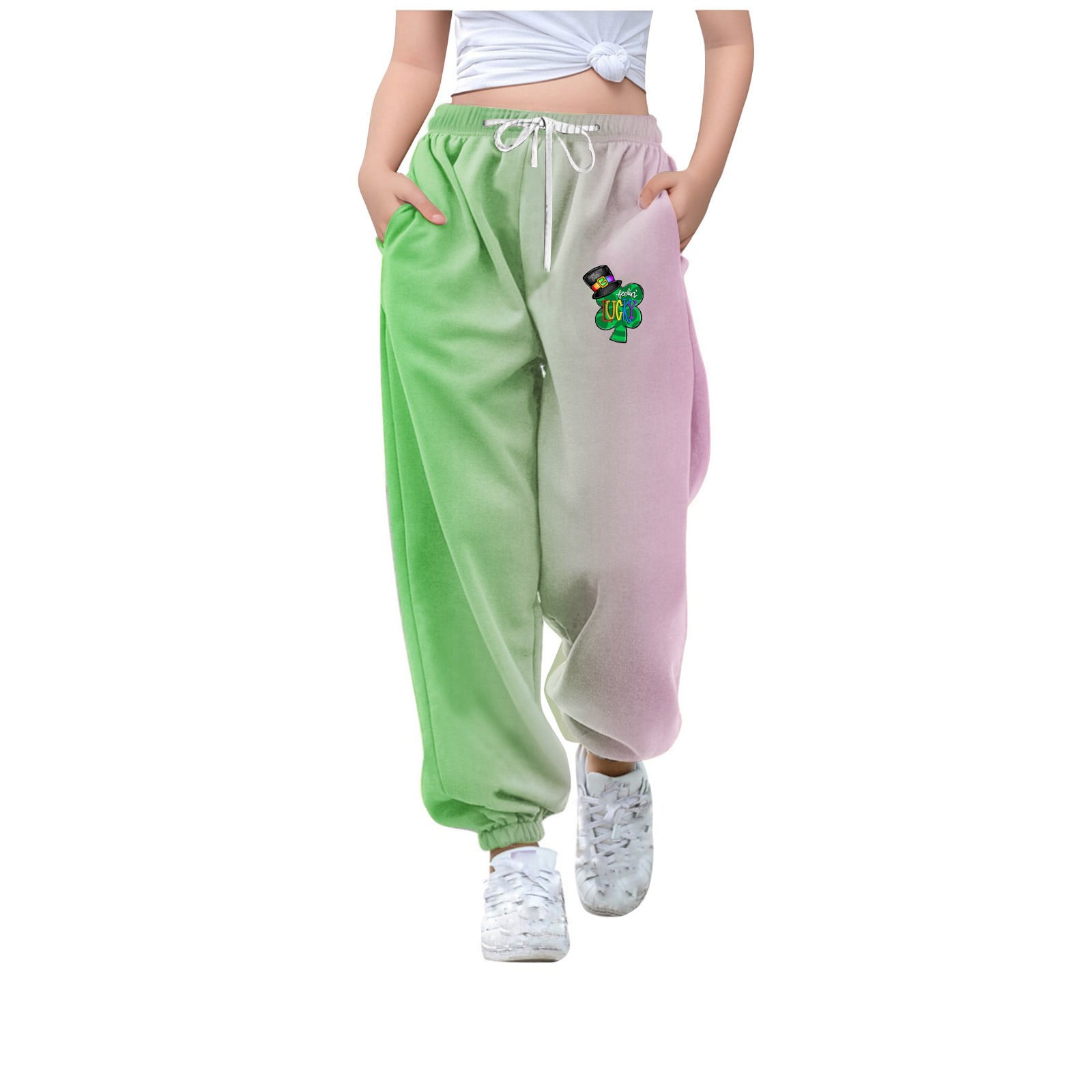 Ccrftgi Saint Patrick's Day Girls Sweatpants Saint Patrick's Retro 