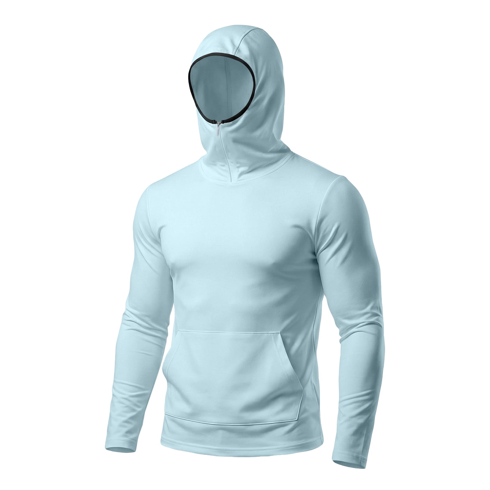 CCRFTGI Shirts for Men Sun Hoodies with Mask Sun Protection Long Sleeve ...