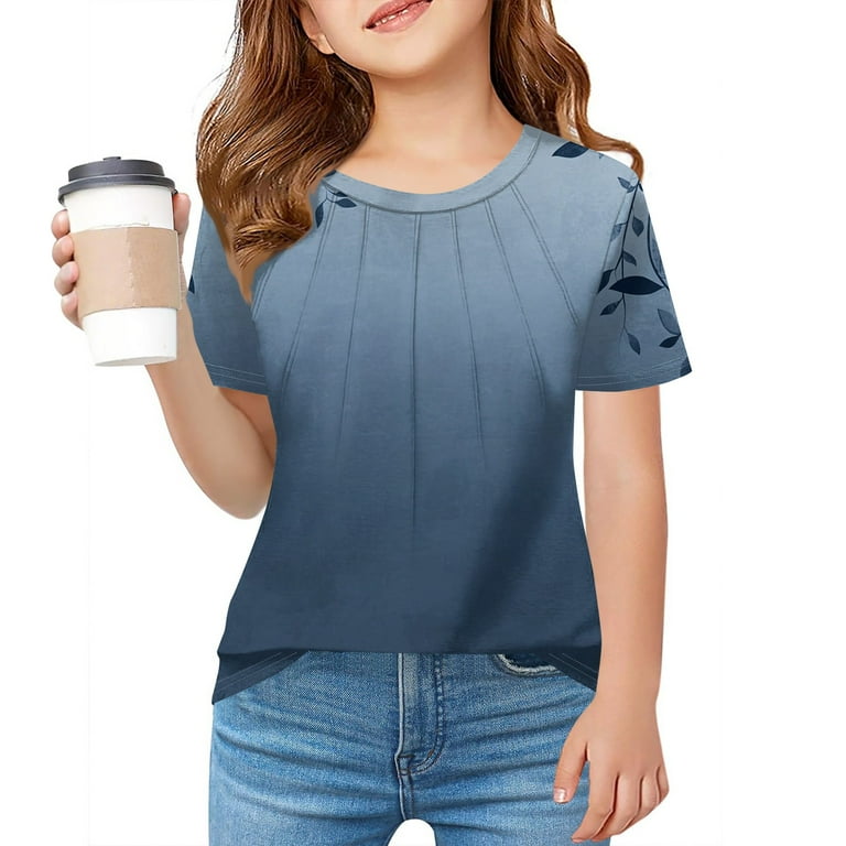 T-Shirt with Pleats in Fall Leaves T-Shirt with Pleats in Fall Leaves