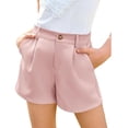 thumbnail image 1 of CCRFTGI Shorts for Child Girls 10-12 Casual Elastic Waist Button Lightweight Uniform 2026 Summer Shorts Pink 7-8 Years, 1 of 3