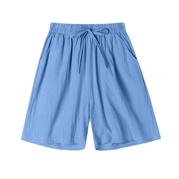 CCRFTGI Shorts for Child Girls Size 10-12 Athletic Elastic Waist Active Pants Comfort Wide Leg 2026 Summer Girls Fashion Shorts Blue 11-12 Years