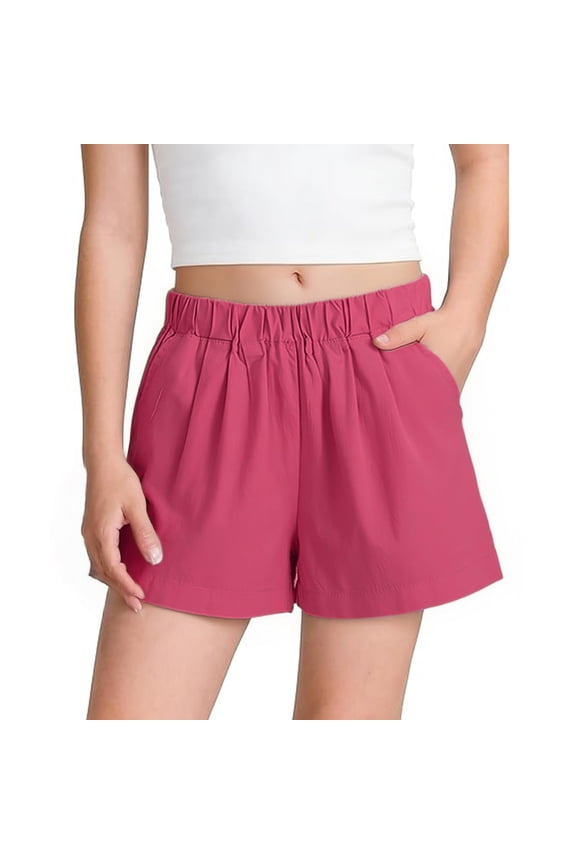 Shorts for Kids Girls Boys Size 8 Casual Elastic Short Pants Lightweight Running Basketball 2026 Summer Shorts Purple Pink 9-10 Years