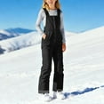 thumbnail image 1 of CCRFTGI Snow Pants Girls Water-Resistant Thermal Casual Snowboard Overalls Adjustable Strap Comfort Soft Winter Pants Black 8-9Years, 1 of 5