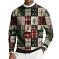 thumbnail image 1 of CCRFTGI Sweater for Men 2025 Fall Casual Ribbed Xmas Tree Snowflake Print Sweater Trendy Long Sleeve Crewneck Sweater Pullover Knit Pullover Top Light Gray 3XL, 1 of 6