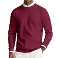 thumbnail image 1 of CCRFTGI Sweater for Men 2025 Fall Casual Ribbed Solid Color Sweater Lightweight Long Sleeve Crewneck Sweater Pullover Knit Sweater Top Wine L, 1 of 7