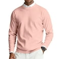 thumbnail image 1 of CCRFTGI Sweater for Men 2025 Fall Casual Ribbed Solid Color Sweater Trendy Long Sleeve Crewneck Sweater Pullover Cable Knitted Jumper Tops Pink 3XL, 1 of 7