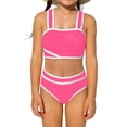 thumbnail image 1 of CCRFTGI Swimsuit for Child Girls Size 7-8 Summer Sleeveless Two Piece Beach Swimwear Swimsuits Swimming Big Sister Outfit Girls Bathing Suit Pink 9-10 Years, 1 of 5