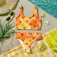 thumbnail image 1 of CCRFTGI Swimsuit for Kids Girls Size 10-12 Two Piece Sets Swim Vacation Girls Bikini Beach Holiday Bathing Suits Summer Cute Fruit Print Girls Fashion Tankini Swimsuits Swimwear Saffron 3-4 Years, 1 of 9