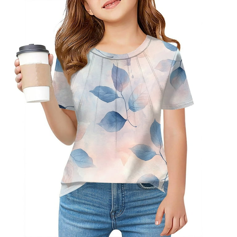 T-Shirt with Pleats in Fall Leaves T-Shirt with Pleats in Fall Leaves