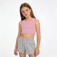 thumbnail image 1 of CCRFTGI Tank Tops for Kids Girls Size 6-7 Athletic Ribbed Casual Sleeveless Sports Bra Stylish Racerback Crop Top Pink 3-4 Years, 1 of 4