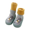 thumbnail image 1 of CCRFTGI Toddler Slipper Socks Cotton Anti-Slip Ultra Soft Socks Warm Thick Animal Print Indoor Shoes Sock Dark Blue 6-12 months, 1 of 3