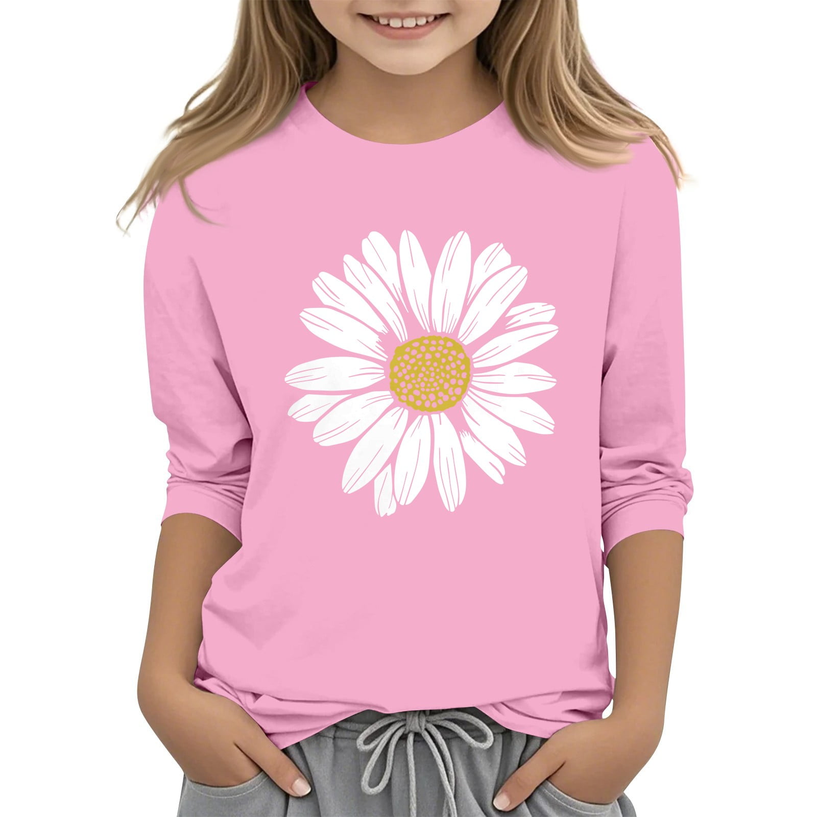 Summer Full Sleeve Casual Shirt Pink For Baby Girls main image 0
