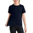 thumbnail image 1 of CCRFTGI Tshirt for Boys 5t Athletic Quick Dry Tshirt Crewneck Navy Tshirt 2025 Summer Plain Short Sleeve Shirts,Navy 4-5 Years, 1 of 4