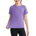 thumbnail image 1 of CCRFTGI Tshirt for Boys Athletic Quick Dry T Shirts Crewneck Purple Tshirt 2025 Summer Plain Short Sleeve Shirts,Purple 4-5 Years, 1 of 4