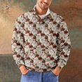 CCRFTGI Ugly Christmas Men's Sweatshirts High Henley Neck Button