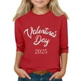 CCRFTGI Valentine's Day Shirt for Girls Valentines Holiday Long Sleeve