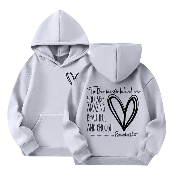 CCRFTGI Valentines Girls Hoodie Size 8 Cute Love Heart Print Hoodie Sweatshirt Casual Long Sleeve Trendy Hoodies Comfort Crew Neck Fall Winter Shirts Girls Clothes Light Purple 2-3Y