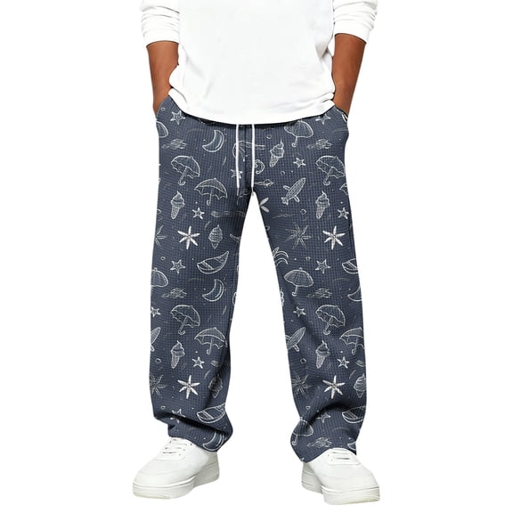 CCRFTGI Waffle Sweatpants for Girls Boys Size 10-12 Baggy Camo Pants Casual Basic Open Bottom Elastic Waist Sweatpant Soft Joggers Trousers Navy 9-10Years