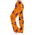thumbnail image 1 of CCRFTGI Womens Halloween Pajama Pants Casual Soft Pj Pants Cute Pumpkin Wide Leg Holiday Lounge Pants Orange M, 1 of 6