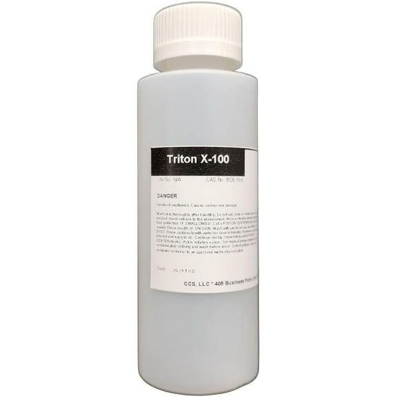 CCS CONSOLIDATED CHEMICAL & SOLVENTS Triton X-100 Surfactant 500ml (16oz) Poly Bottle
