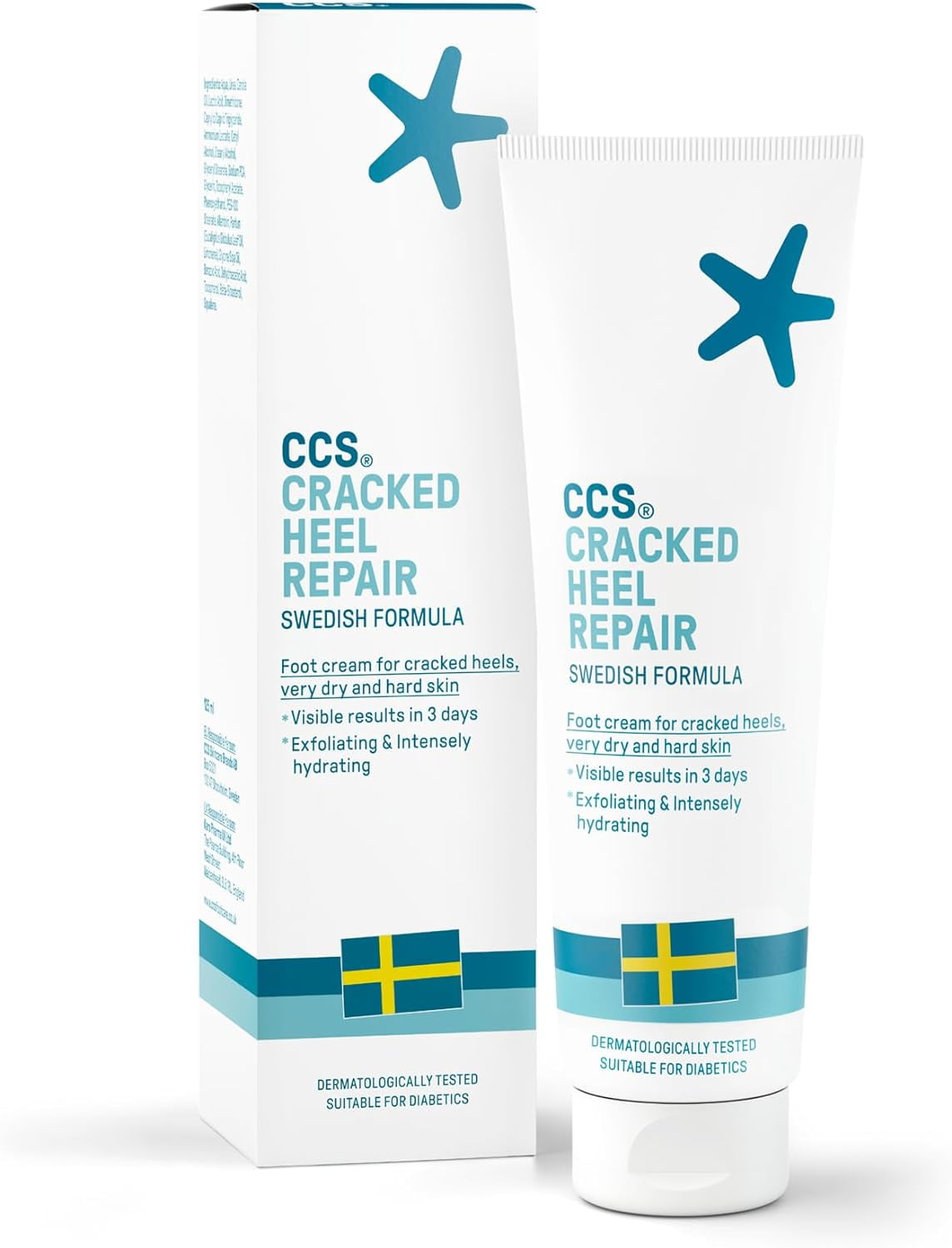 CCS Cracked Heel Repair Balm Visible Results in 3 Days for Heels and Very Dry Feet Contains 25 Urea Lactic Acid Clinically Tested 125ml Walmart