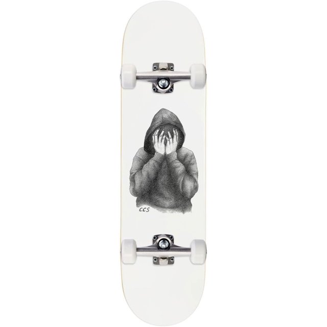 [CCS] Smile on The Surface Skateboard Complete White 8.125'' x 32.