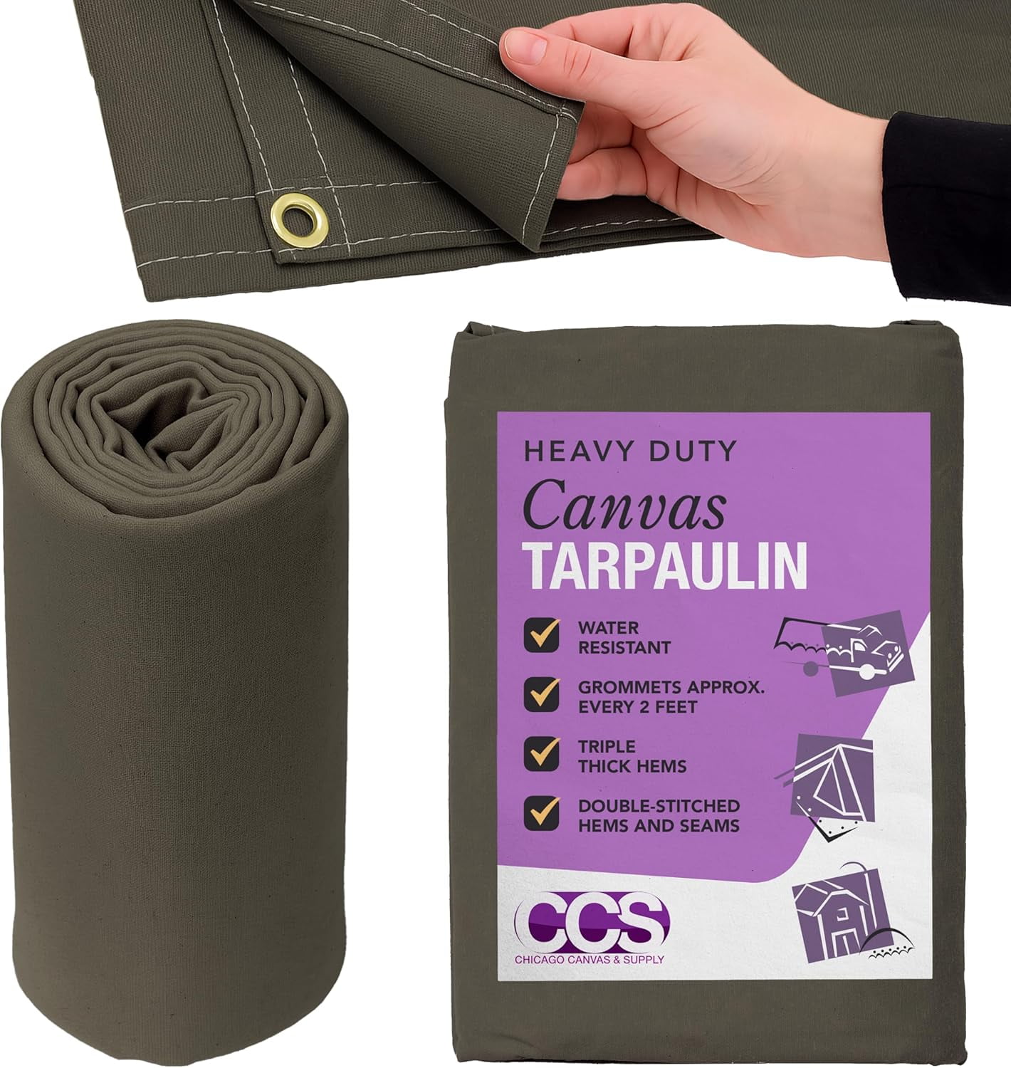 Fox Outdoor 81-46 OD Canvas Tarp - Walmart.com