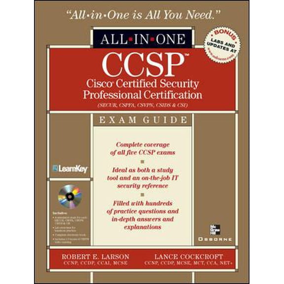 Pre-Owned CCSP: Cisco Certified Security Professional Certification Exam Guide [With CDROM] (Hardcover) 0072226919 9780072226911