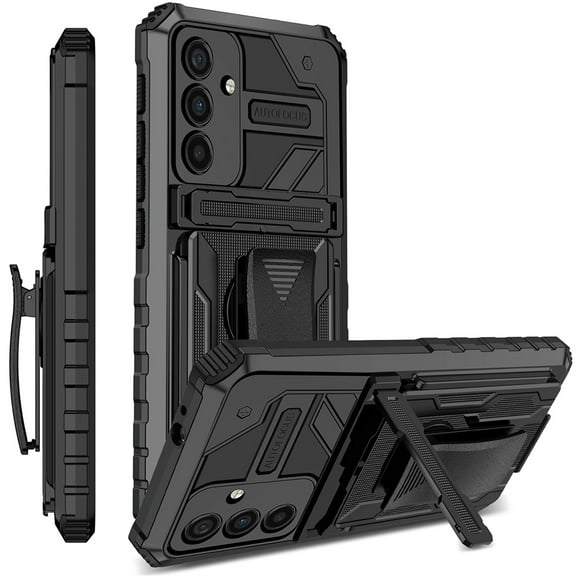 CCSamll Case for Samsung Galaxy A34 5G with Belt Clip Holster, Heavy Duty Protection Armor Case with Kickstand Sturdy Durable Phone Cover for Samsung Galaxy A34 5G JG Black