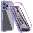 thumbnail image 1 of CCSmall for Apple iPhone 16 Pro Max Clear Case with Screen Protector, Full Body Protective Soft TPU Rugged Bumper Slim Case Shockproof Phone Cover for iPhone 16 Pro Max QC Purple, 1 of 8