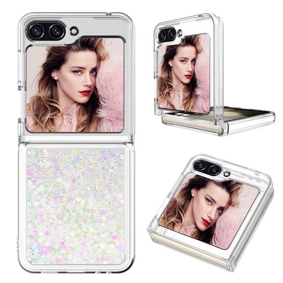 CCSmall Glitter Sparkly Bling Clear Case for Samsung Galaxy Z Flip 6 , Flowing Liquid Quicksand Cover Soft TPU Phone Case for Samsung Galaxy Z Flip6 LSZ Colorful