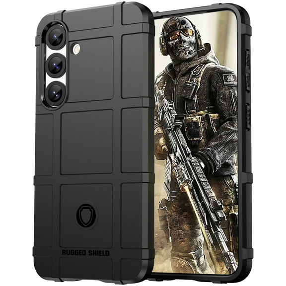 CCSmall for Samsung Galaxy S25+ Plus Case for Men - Heavy-Duty Shockproof Protective Phone Cover Rugged Durable Design Case for Samsung S25 Plus / S24 Plus HD Black