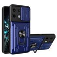 thumbnail image 1 of CCSmall for Xiaomi Redmi Note 13 5G Case with Card Holder & Slide Camera Cover, Military Grade Drop Protection Cover with Ring Kickstand Cell Phone Case for Xiaomi Note 13 5G LJK Blue, 1 of 8