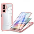 thumbnail image 1 of CCSmaller for Samsung Galaxy S24 Clear Case with Screen Protector, Full Body Protective Soft TPU Rugged Bumper Slim Case Shockproof Phone Cover for Samsung Galaxy S24 QC Pink, 1 of 8