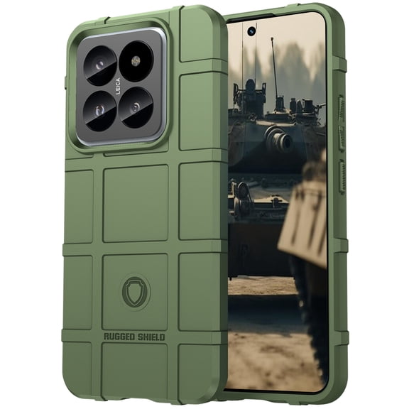 CCSmaller for Xiaomi 14 Pro Case (Not Mi 14) for Man, Heavy Duty Protection Shockproof Phone Case Support Wireless Charging Cover for Xiaomi 14 Pro HD Green
