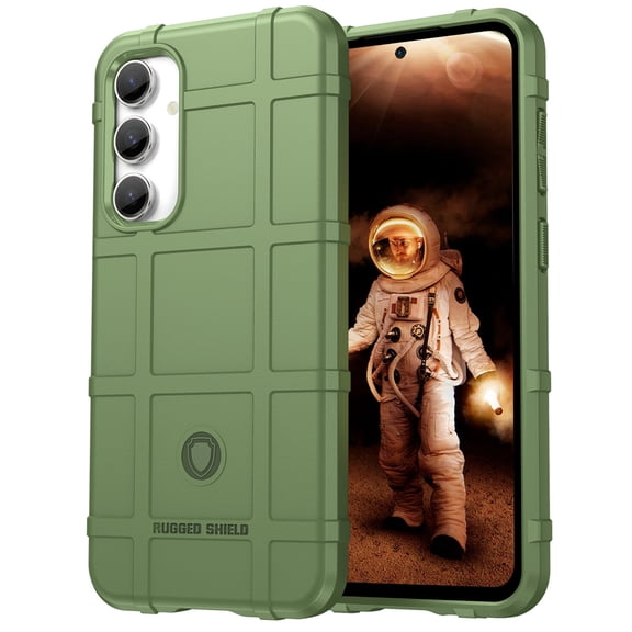 CCSmaller for Samsung Galaxy S23 FE Case for Man, Heavy Duty Shockproof Phone Case Support Wireless Charging Cover for Samsung Galaxy S23 FE HD Green