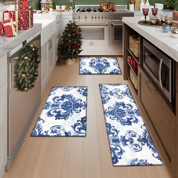 CCTFS Flannel printed kitchen decoration mats, kitchen mats bathroom mats door mats area mats carpets Festive decorative patterns Mat -15.7'' x 23.6'' 19.7'' x 31.5'' 17.7'' x 47.2''