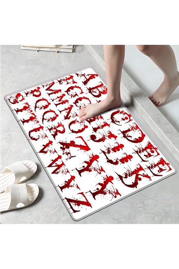 Halloween water-saving mother 1Pc Flannel Mat and Kitchen Rugs,Soft Non-slip,Perfect for Home Bathroom
