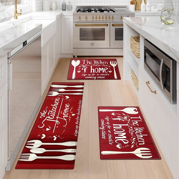 CCTFS Home cooking class Kitchen Mat Rug Set - Perfect for Kitchen Counter, 16''*24''/20''*32''/47''*18'', Functional for Decoration