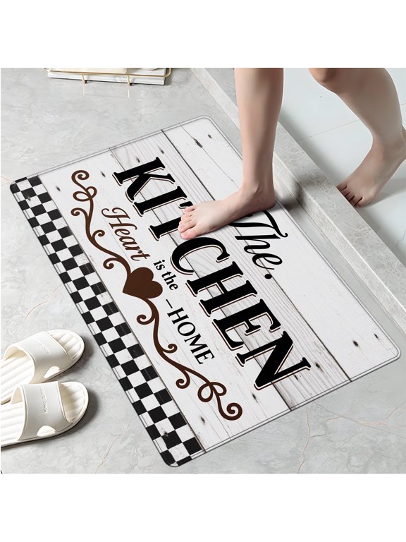 Kitchen love home Kitchen Decor Christmas Fall Kitchen Rugs, Xmas Decorative Farmhouse Floor Mats for Home Kitchen Dining Room Decorations - 16''*24''